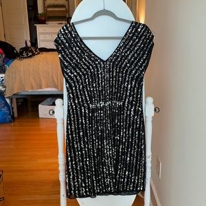 Black Sequin Cocktail Dress